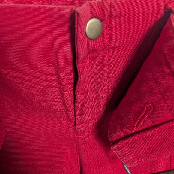 Moda International Women's Y2K Red Cotton Pants Size 12 Low rise Wide belt - Picture 11 of 13